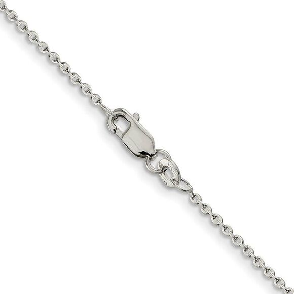 1.5mm, Sterling Silver Classic Solid Cable Chain Necklace, 22 Inch - Picture 3 of 8